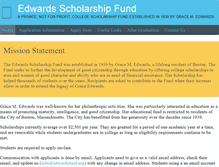 Tablet Screenshot of edwardsfund.org